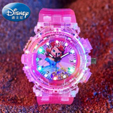 迪士尼（Disney）系列发光儿童手表艾莎公主玩具电子玩具表3-14岁卡通手表冰雪奇缘 大发光冰雪公主粉色【带备用电子 【精美礼盒包装】