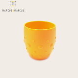 MARCUS&MARCUS婴儿宝宝硅胶学饮杯儿童水杯幼儿园家用杯子防摔防滑 黄色 230ml