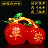 锦礼嘉苹果摆件客厅电视酒柜玄关隔断小工艺装饰品乔迁储存钱罐平安摆设 长10厘米 宽6厘米 高7厘米