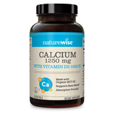 自然薇萃（naturewise）维生素D3+钙复合软胶囊60粒 阳光瓶液体钙备孕成人孕妇中老年补钙