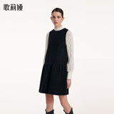 歌莉娅小香风连衣裙女气质淑女高级感设计感娃娃装a字背心裙1B9R4K4T0 00B黑色 L