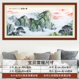 省心墙贴自粘字画无框墙壁装饰画客厅沙发背景墙办公室中式山水画字画 泰山雄风紫气东来 180cm*90cm（假框）