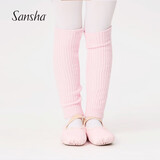 三沙护腿芭蕾舞针织袜子儿童腿袜套89AG0001浅粉S-M