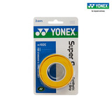 YONEX尤尼克斯手胶AC102C三条装羽毛球拍网球拍绑带手柄胶防滑吸汗手胶 AC102C 黄色 3条装【印尼产】 1盒3条装