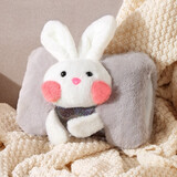 樱苏鱼 电热水袋充电注水可拆洗水电分离暖手宝暖宝宝送女朋生日礼物 【可爱兔浅灰色】 【国标安全防爆】