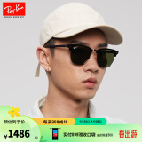 雷朋（RayBan）太阳镜墨镜男女方形偏光素颜眼镜0RB3016F 901/58黑色镜框绿色偏光镜片 尺寸55