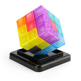 魔域文化鲁班磁力积木魔方玩具儿童最立方小孩强俄罗斯方块大脑立体拼插 带底座