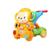澳贝小猴学步车踏行车早教玩具二合一可调速多功能手推车463329礼物