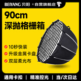 贝阳（beiyang）90cm深抛柔光箱柔光球摄影快装直播柔光罩便携保荣口柔光灯箱深口网格格栅八角深抛灯罩