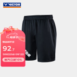 VICTOR威克多 羽毛球服 男女款速干衣透气训练系列运动短裤团购款 短裤R-20201 C（黑色）男款 S