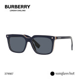 BURBERRY博柏利巴宝莉简约眼镜显脸小男款太阳镜墨镜0BE4337F 379987深蓝色镜片
