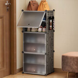 安尔雅鞋柜门口架子室内宿舍组装置物多层防尘收纳 一列6层