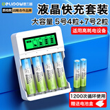 德力普（Delipow） 充电电池 5号/7号电池大容量2500mAh配液晶显示充电器套装适用相机/儿童玩具/麦克风 