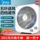 美的电风扇家用转页扇宿舍12吋鸿运扇台式空气循环扇换气扇落地扇 10寸 KYT25-22MW