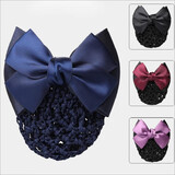 尚戈（SHANGGE）职业头花盘发发网蝴蝶结头饰空姐护士员工头花女2025款高级款发网 蓝色粗网 1件