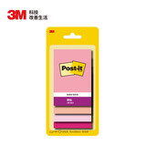 3M 便利贴 报事贴/便条纸/便签纸/便签本 办公用品 学习用品文具 火烈鸟系列4色狠贴报事贴 656SS-MC-7
