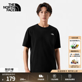 北面（The North Face）短袖T恤男女同款小熊帐篷露营宽松透气休闲半袖春夏新款 JK3/黑色 L /175