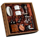 挽醉风复古咖啡磨豆机手冲咖啡壶套装虹吸壶手动式煮咖啡壶套装礼盒 A款钢芯GAS版（瓦斯炉 ）