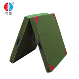 双壹 体操垫仰卧起坐垫体能垫军绿色120*60*5cm珍珠棉二折体操垫