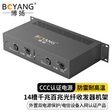 博扬（BOYANG）BY-14S 电信级14槽千兆百兆外置电源光纤收发器机架 19英寸2U机箱 220V供电 双电源保护