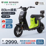 绿源（Luyuan）电动车48V24A新国标电动自行车锂电通勤代步车 液冷电机   K5 纳米黑
