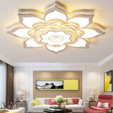 灵翔之光轻奢客厅灯简约现代异形大厅大灯大尺寸花朵led吸顶灯2025年新款 50cm三色36W适用8-12㎡