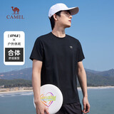 骆驼（CAMEL）情侣休闲T恤男女士透气户外运动圆领印花百搭短袖夏季M13BZ00103