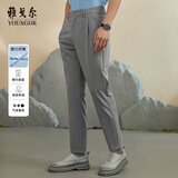 雅戈尔（YOUNGOR）西服裤男西装裤TR裤裤子聚酯纤维粘纤氨纶倒锥裤型修饰身型 VCHX320104ECK浅灰 39 (1/2) 185/98A