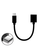 昊微 OTG转接头USB转换器安卓Type-C接口连接u盘传输数据键盘鼠标游戏手柄mp3/4歌曲下载 OTG转接线【Type-C接口】黑色