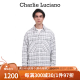 Charlie Luciano【迪丽热巴同款】格子衬衫中性小香风经典情侣同款国潮外套cl男潮 白色 L