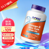 诺奥(NOW Foods)迷你深海鱼油软胶囊 小颗粒胶囊epa dha 60%omega3 中老年180粒/瓶美国进口