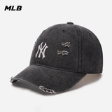 MLB官方明星同款男女帽子春夏新款遮阳帽休闲棒球帽鸭舌帽生日礼物 纽约洋基队/炭灰色/KARINA同款 均码 F-帽围可调节
