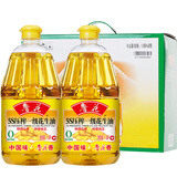 鲁花食用油 5S压榨一级 花生油 物理压榨 桶装  纯正花生油 5S压榨一级花生油 1.8L*2桶 礼盒