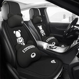 卓诗图新款大众polo朗逸宝来迈腾探歌速腾汽车座套半包四季通用坐垫 神秘黑五座豪华版