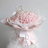 鲜花情99朵红玫瑰鲜花束同城配送女朋友老婆生日花束表白礼物 粉色佳人·52朵粉玫瑰鲜花花束 同城配送 支持预约日期