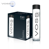 挪威原装进口芙丝(VOSS)苏打水气泡水(含气)375ml*6瓶(玻璃瓶)礼盒装