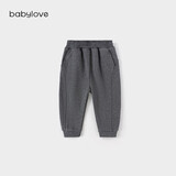 babylove【清仓】宝宝裤子秋冬季长裤加绒卫裤婴幼儿束脚裤保暖外出休闲裤
