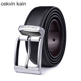 cekvin kain皮带男士针扣真皮牛皮休闲百搭潮流裤腰带礼盒装送男人朋友礼物 CK12【车线】