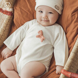 乖奇熊婴儿纯棉连体衣春秋款新生儿衣服三角包屁衣宝宝哈衣秋天a类衣服