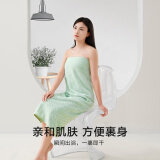 水星家纺毛巾浴巾 菠萝格成人加大加厚吸水家用毛浴巾 (清水绿) 90cm×170cm