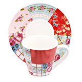 plazotta seit 1893德国 时尚随意马克杯情侣水杯大陶瓷杯创意办公咖啡杯 网格咖啡带碟