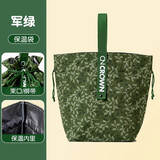 科罗恩（CNCrown）饭盒手提包加厚耐用大容量保温袋外出时尚便当包简约上班 耐用加厚嫩芽绿色束口袋 【内里防水防油】
