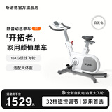 斯诺德（SiNuoDe）动感单车自发电家用智能调阻室内健身车静音磁控运动锻炼健 自发电-免费实景课程-冰川白