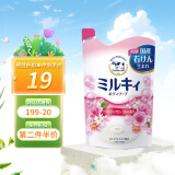 牛乳石碱（COW）美肤沐浴乳 替换装 花香沐浴露补充装400ml 日本进口 滋润保湿