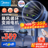 美的（Midea）【99%净化抑菌】直流变频四季净化扇/3D摇头空气循环扇/家用落地扇/电风扇轻音桌面小风扇 GDG24ZR