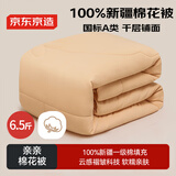 京东京造亲亲棉花被 100%新疆一级棉胎填充 A类秋冬被子被芯 6.2斤2x2.3m