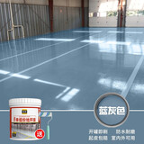道新水性地坪漆水泥地家用室内外地面漆地板地平漆耐磨防水改色油漆 蓝灰色 【防水防滑耐磨】 20kg【约刷160~200㎡一遍】