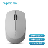 雷柏（Rapoo） M100G 无线鼠标 蓝牙鼠标 办公鼠标 轻音鼠标 便携鼠标 无线2.4G/蓝牙3.0/蓝牙4.0三模 浅灰色