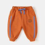 宝宝春秋休闲裤宽松婴幼儿运动裤婴儿长裤男春季韩版裤子女童春装 橘色 80cm