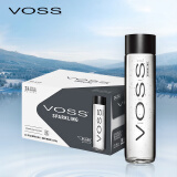 芙丝（VOSS）挪威原装进口 苏打水气泡水(含气) 375ml*24瓶(玻璃瓶) 聚会聚餐